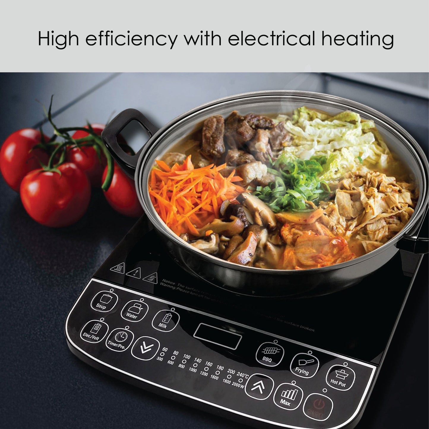 Induction Cooker Steamboat with Stainless Steel Pot (PPIC887) - PowerPacSG