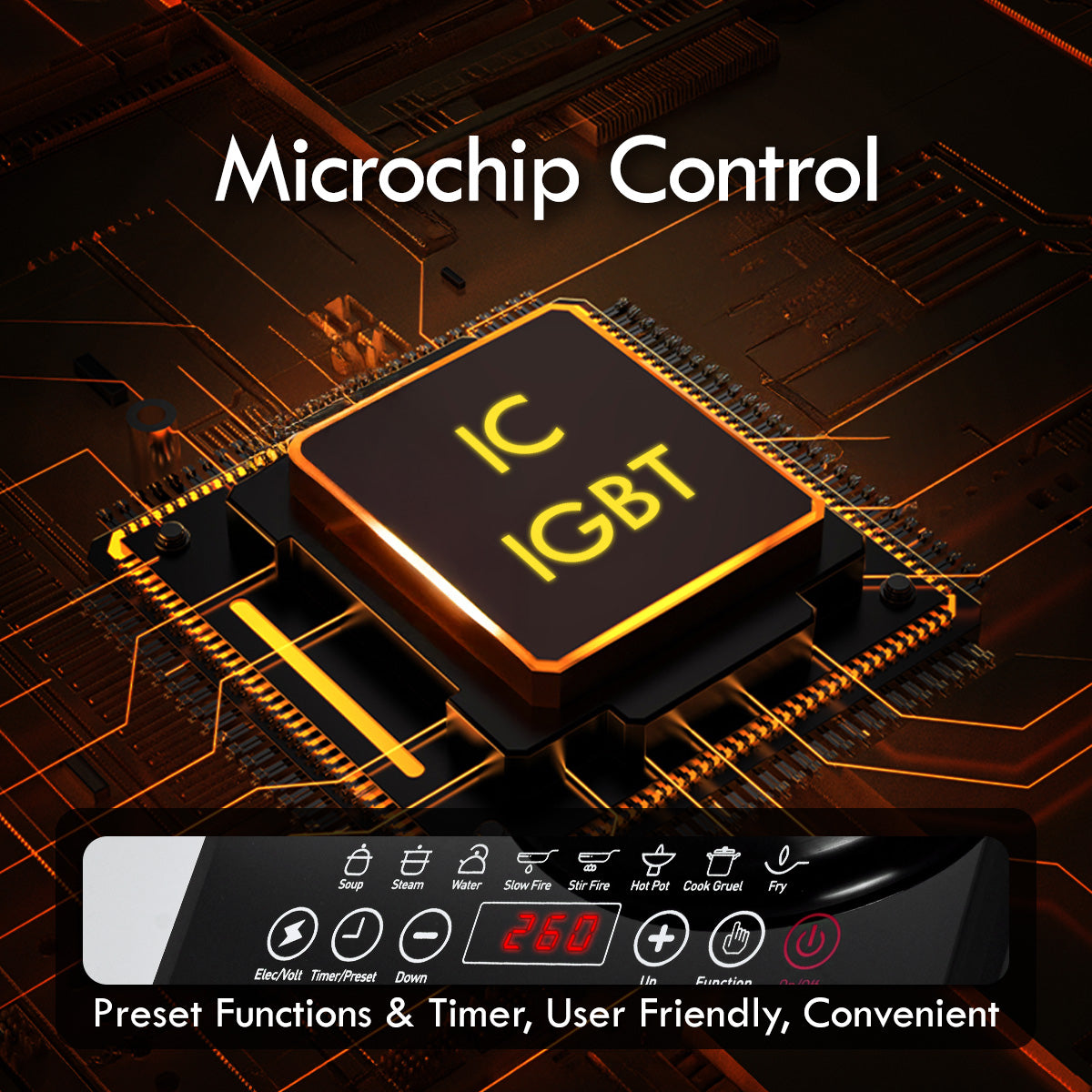 Steamboat Induction Cooker with Stainless Steel Pot (PPIC888A)