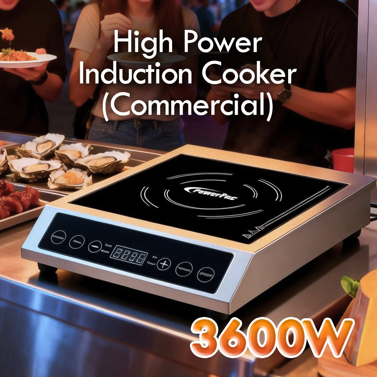 Induction Cooker (Commercial), High Power Induction Cooker, Fast Heat Induction Cooker 3600W (PPIC889)