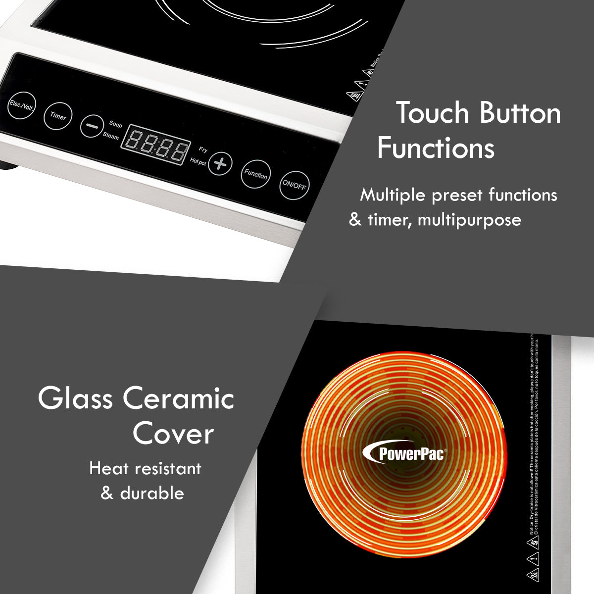 Induction Cooker (Commercial), High Power Induction Cooker, Fast Heat Induction Cooker 3600W (PPIC889)