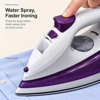 PowerPac Steam Iron with Spray , Non Stick Iron (PPIN1107)