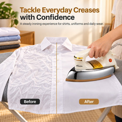 PowerPac 1.5KG Heavy Dry Iron with Temperature control (PPIN1127)