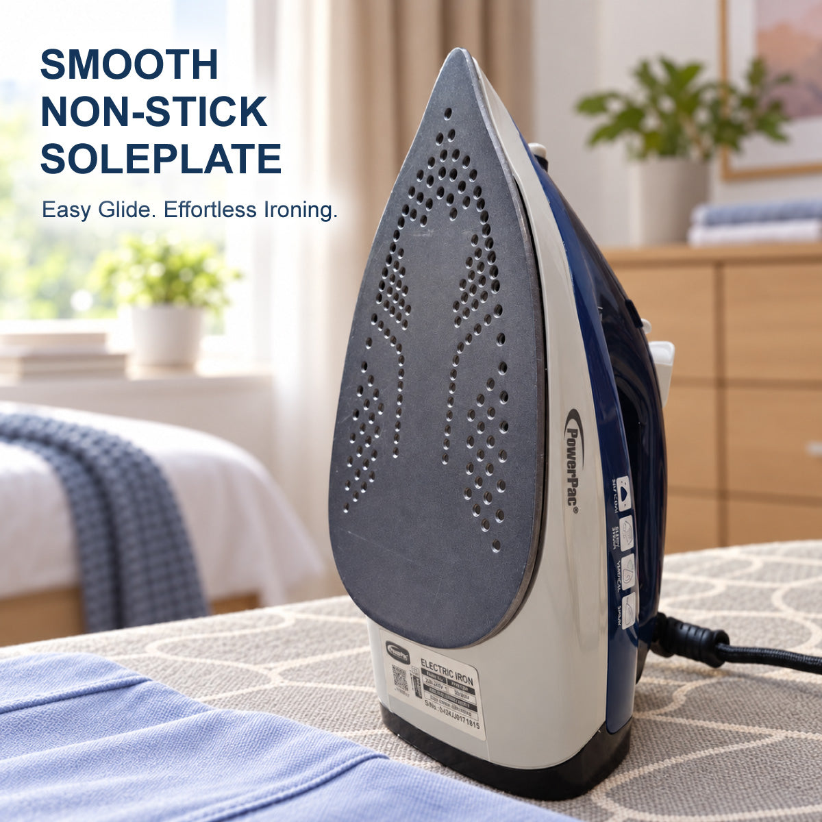 PowerPac Steam Iron with Spray, Non Stick Plate (PPIN1200)