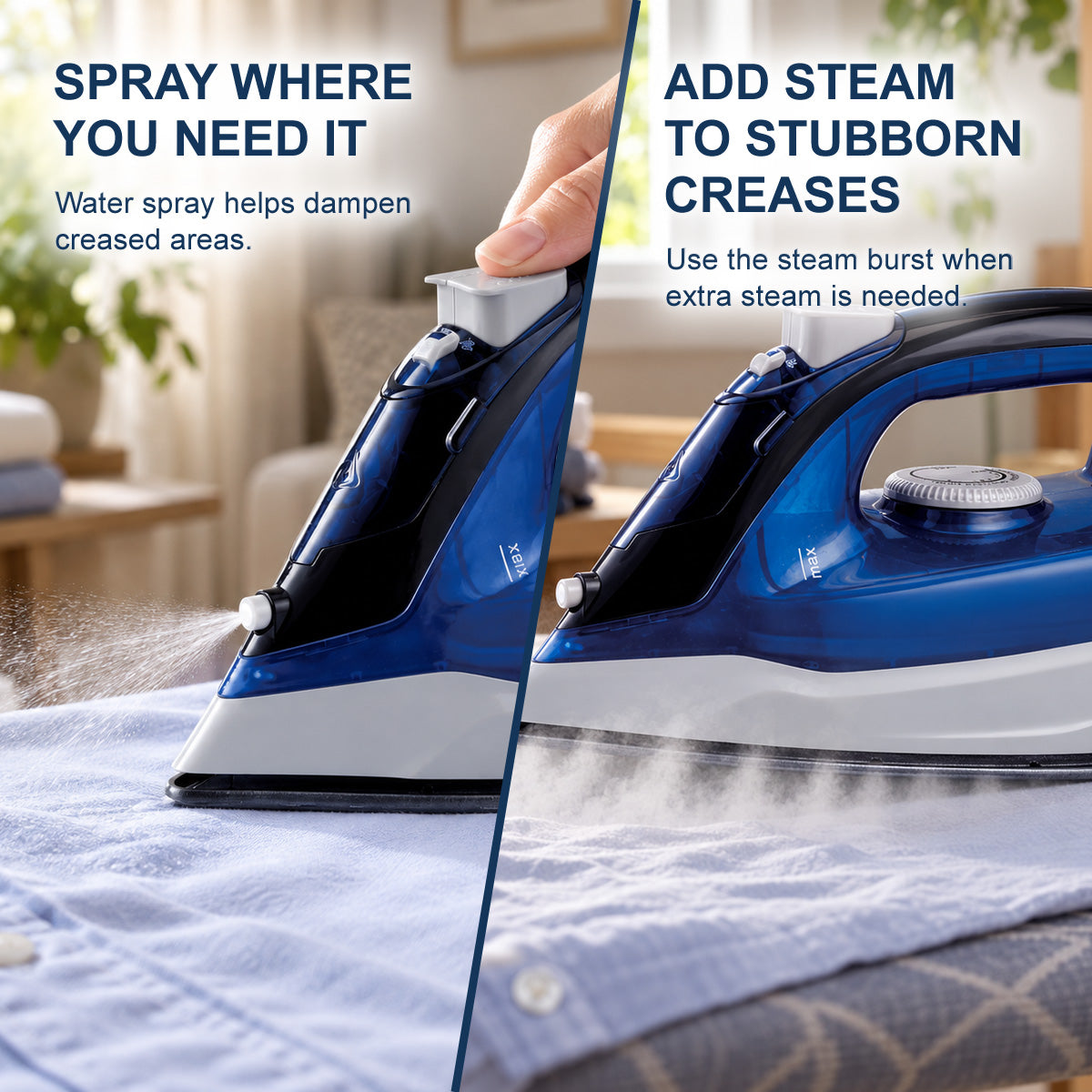 PowerPac Steam Iron with Spray, Non Stick Plate (PPIN1200)