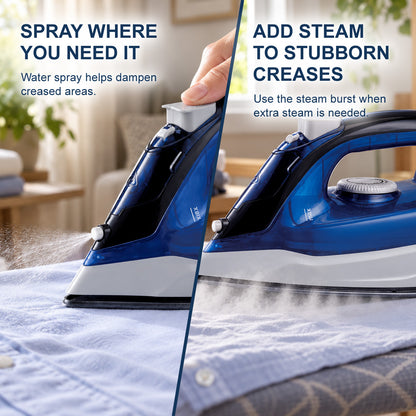 PowerPac Steam Iron with Spray, Non Stick Plate (PPIN1200)