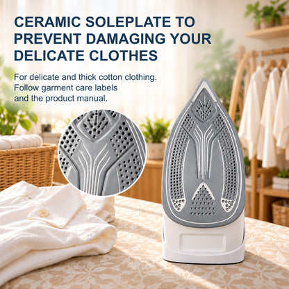 PowerPac Steam Iron with Ceramic Soleplate, Heavy Duty Iron, Non Stick Iron (PPIN2400)
