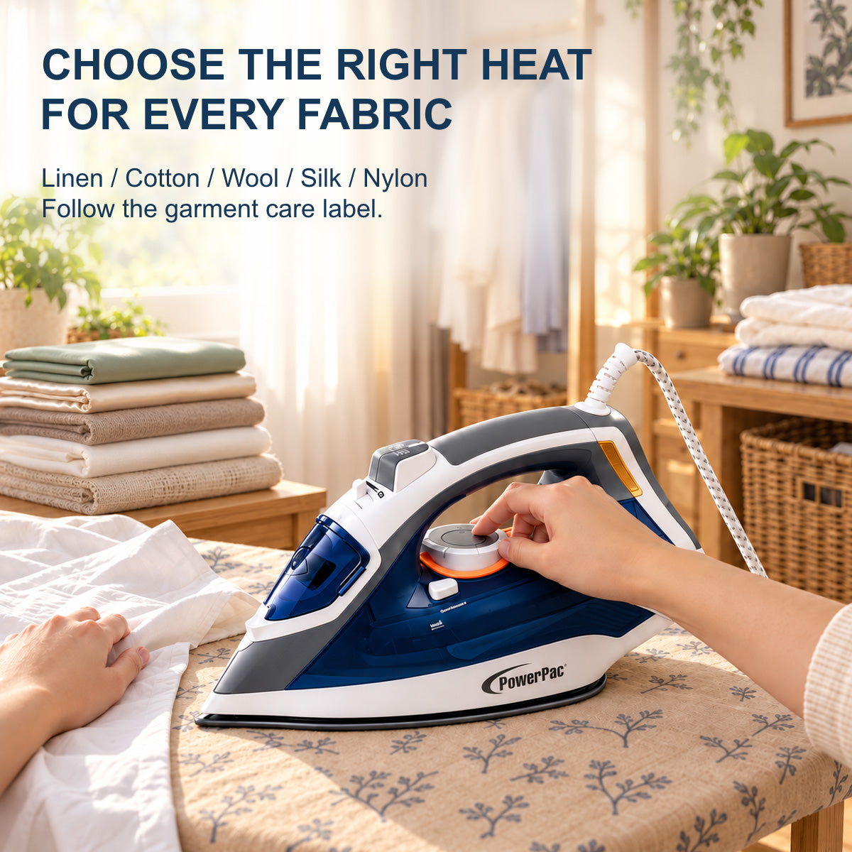 PowerPac Steam Iron with Ceramic Soleplate, Heavy Duty Iron, Non Stick Iron (PPIN2400)