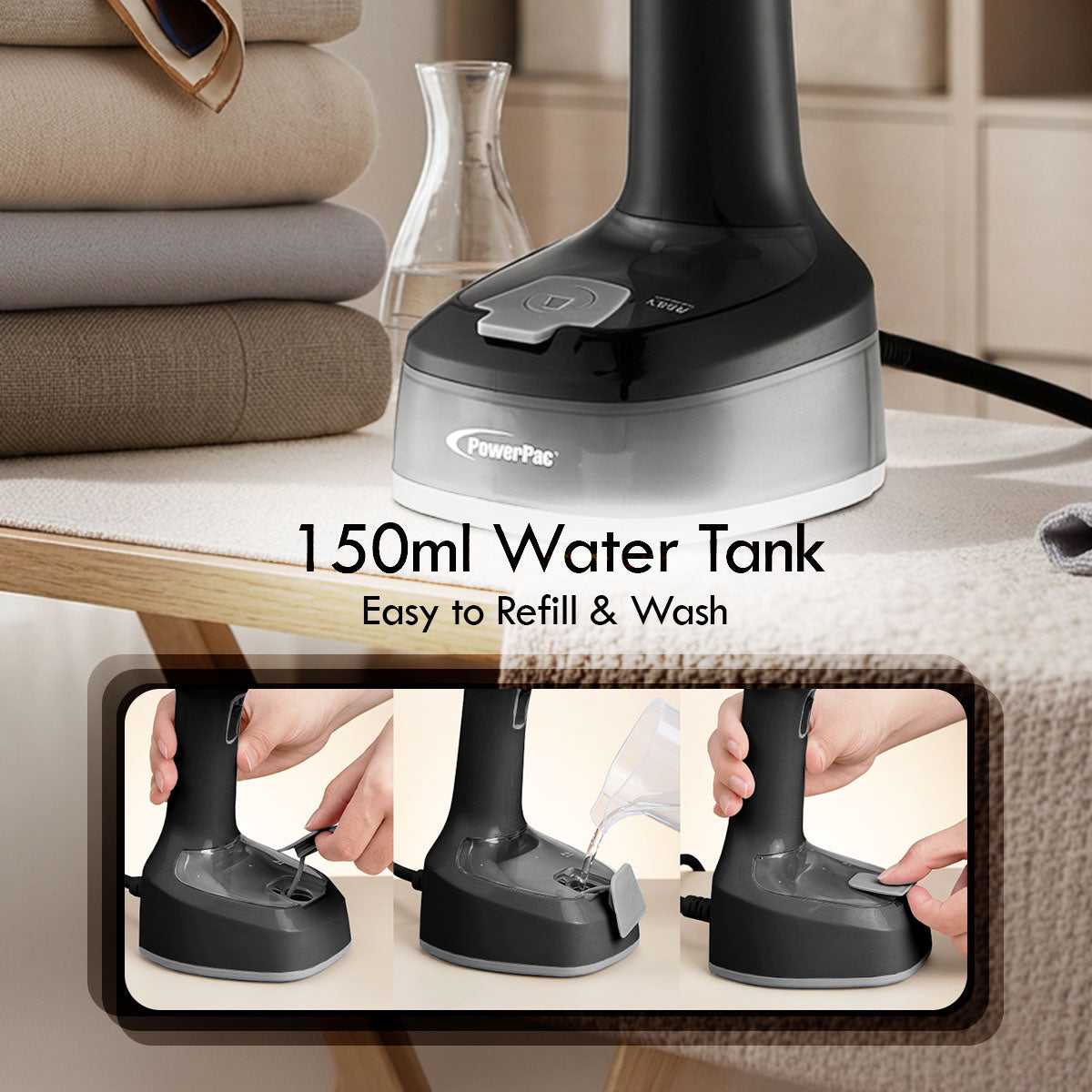 PowerPac Portable Handheld Garment Steamer (PPIN617) – PowerPacSG