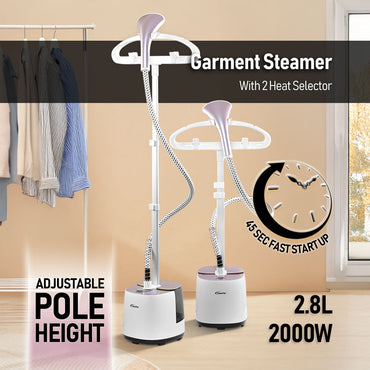 Garment Steamer With 2 Heat Selector 2.8L Water Tank  (PPIN619A)
