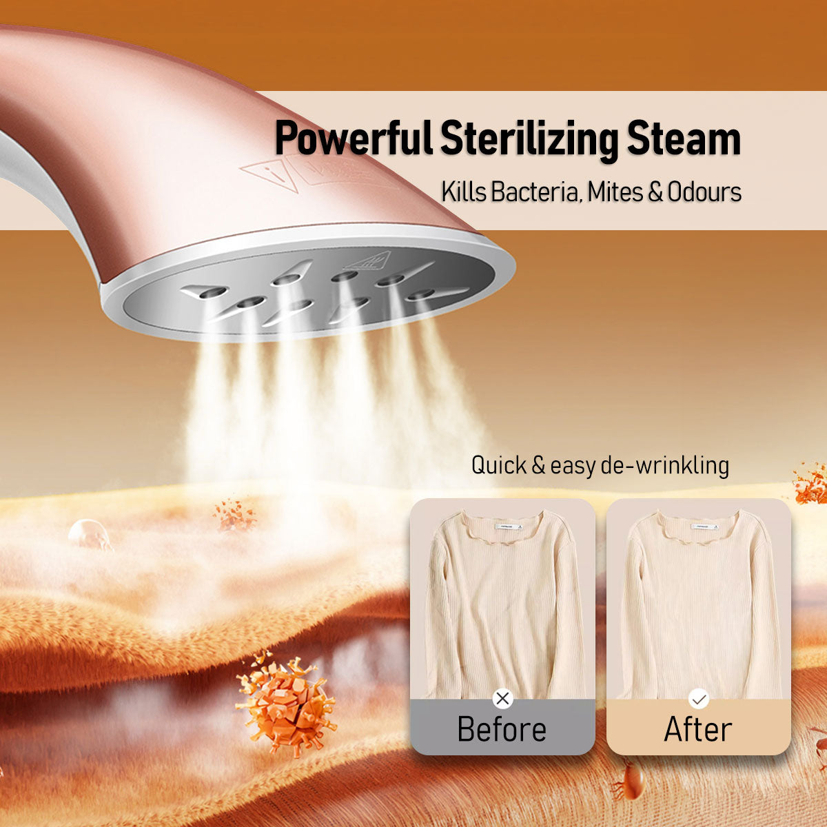 Garment Steamer With 2 Heat Selector 2.8L Water Tank  (PPIN619A)