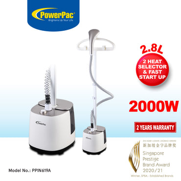 Garment Steamer With 2 Heat Selector 2.8L Water Tank  (PPIN619A)