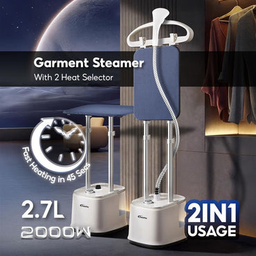 Garment Steamer With 2 Heat Selector 2.7L Water Tank (PPIN655)