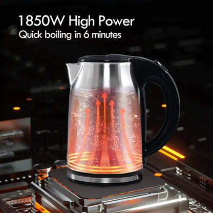 Electric Kettle, Cordless Kettle Jug 1.8L Stainless Steel (PPJ2003)