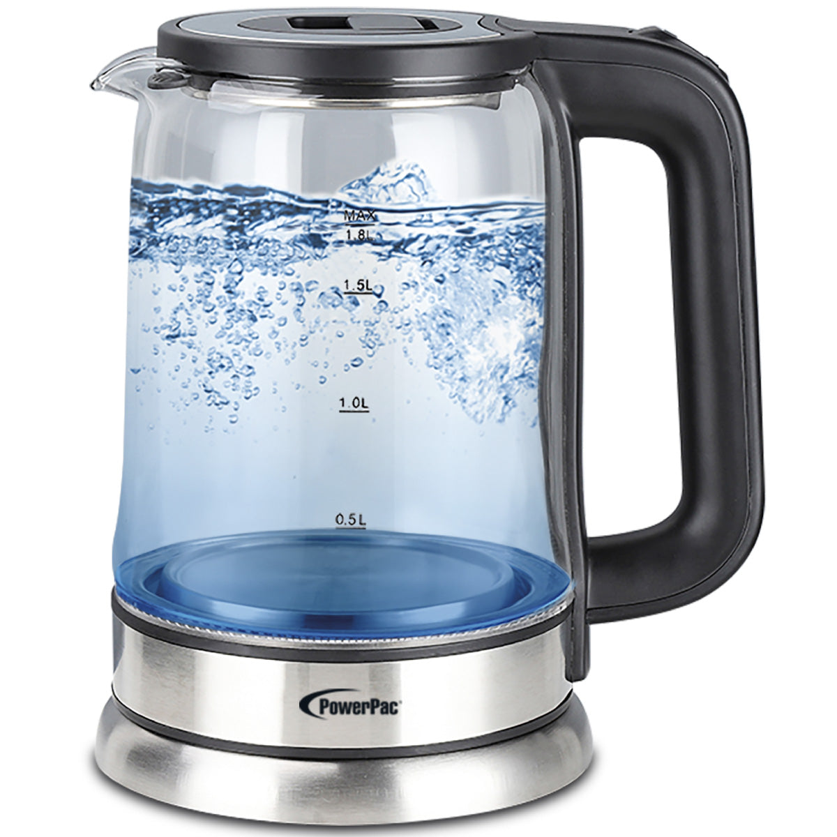 Cordless Kettle Jug 1.8L Tempered Glass Jug, Electric Kettle (PPJ2004B)