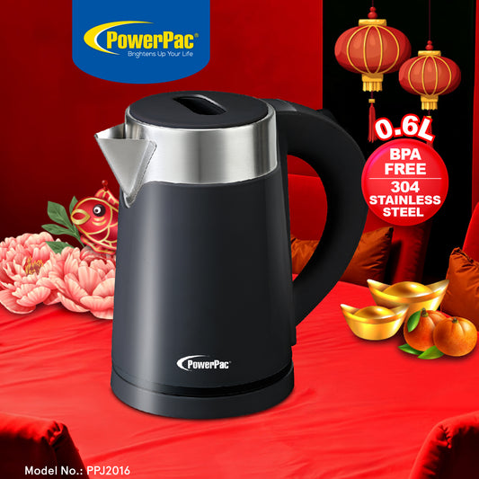 Cordless Kettle Jug Kettle 0.6L (PPJ2016BK)