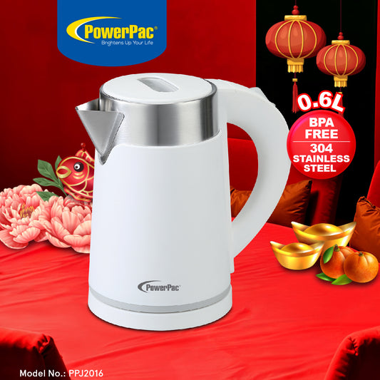 Cordless Kettle Jug Kettle 0.6L (PPJ2016WH)