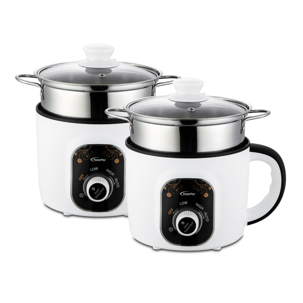 PowerPac Steamboat Multi Cooker 1.5L Non-stick cooker with Food Steamer (PPJ2020)