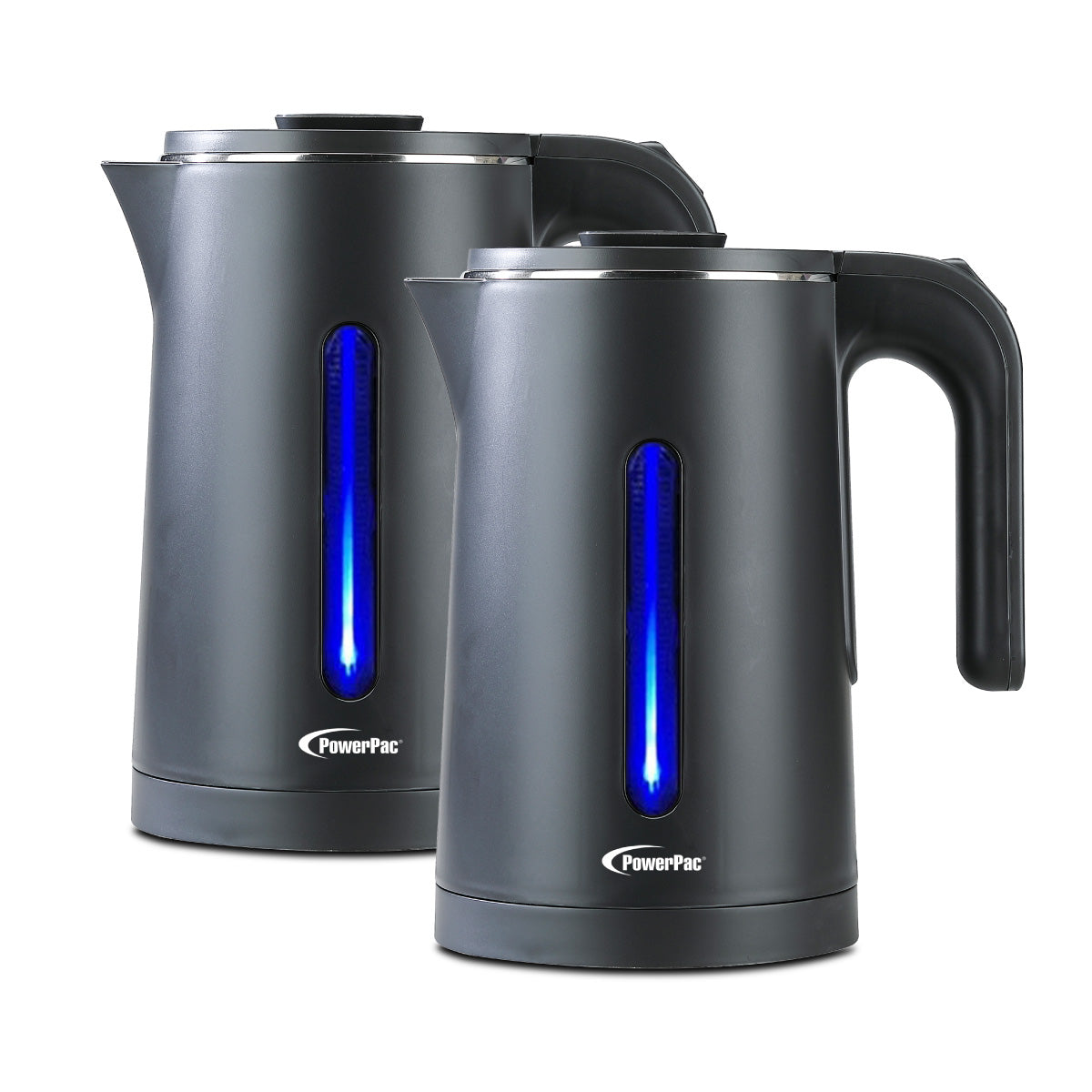 PowerPac Electric Kettle Jug, Cordless Kettle 1.8L Cool Touch Insulation (PPJ2022) Black