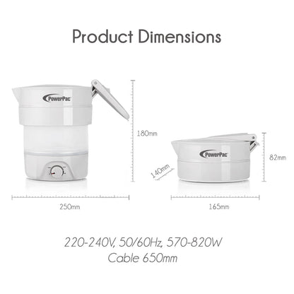 Travel Jug, Foldable Electric Jug, Portable Jug, Electric Jug 0.6L (PPJ2027)