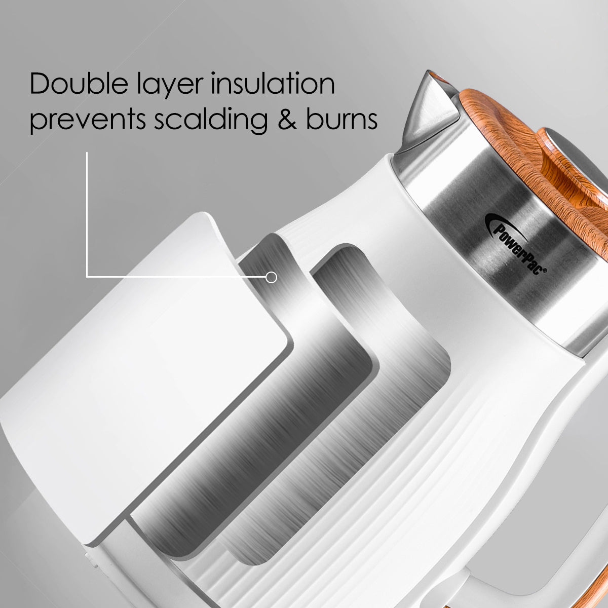 Cordless Kettle Jug, Electric Kettle Jug 1.8L Cool Touch Insulation (PPJ2030BK)