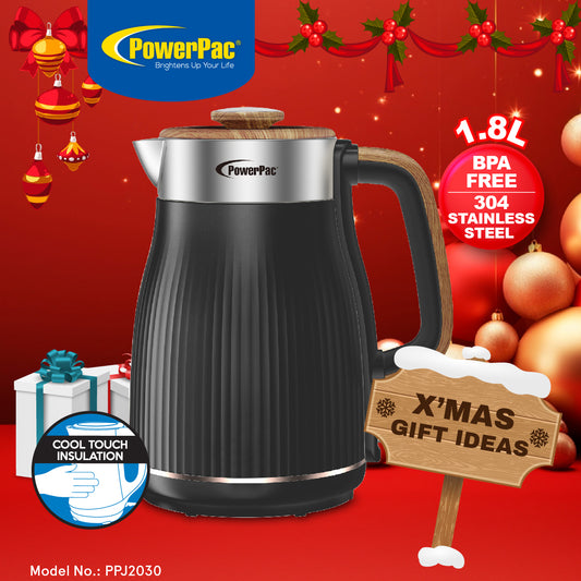 Cordless Kettle Jug, Electric Kettle Jug 1.8L Cool Touch Insulation (PPJ2030BK)