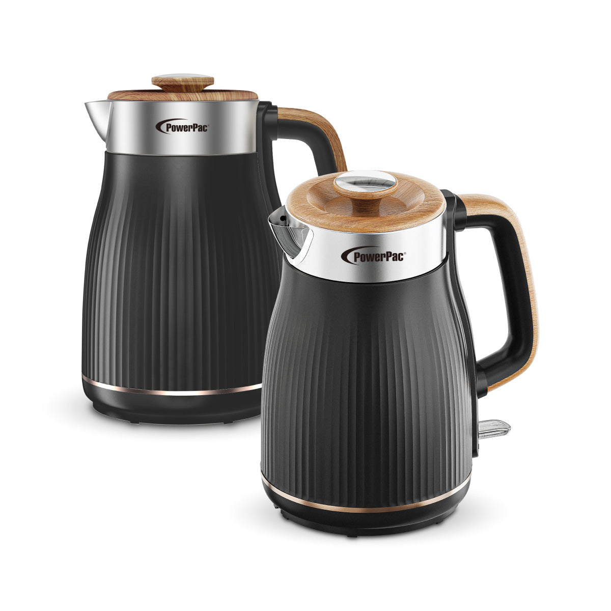 PowerPac Cordless Kettle Jug, Electric Kettle Jug 1.8L Cool Touch Insulation (PPJ2030)Black