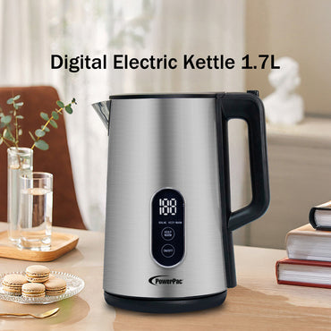 Digital Kettle, Electric Kettle, Cordless Kettle Jug 1.7L Stainless Steel (PPJ2032)