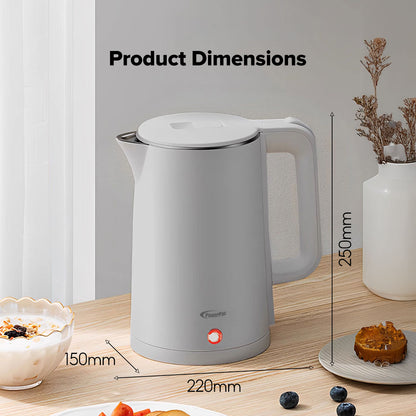 Electric Kettle Jug, Cordless Kettle 1.8L Cool Touch Insulation (PPJ2033GY)