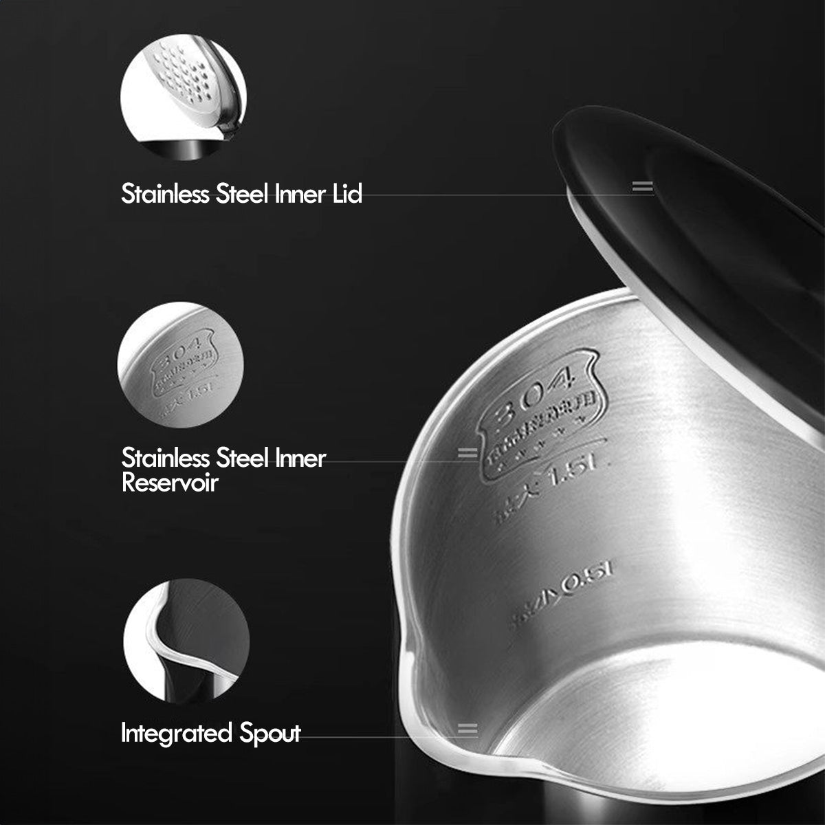 1.8L Digital Kettle Jug, Cordless Kettle Jug with Cool Touch (PPJ2035)