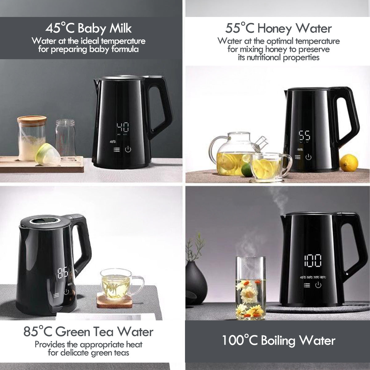 1.8L Digital Kettle Jug, Cordless Kettle Jug with Cool Touch (PPJ2035)