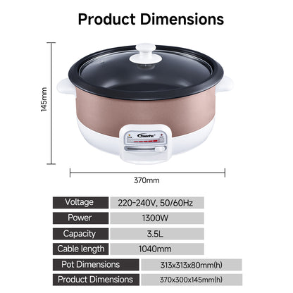 Steamboat & Multi Cooker 3.5L with Non-stick pot (PPMC28G)