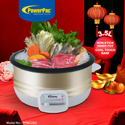 Steamboat & Multi Cooker 3.5L with Non-stick pot (PPMC28G)