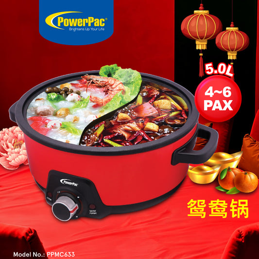 Steamboat & Multi Cooker, Hot Pot 5L with Yuanyang Pot (PPMC633)