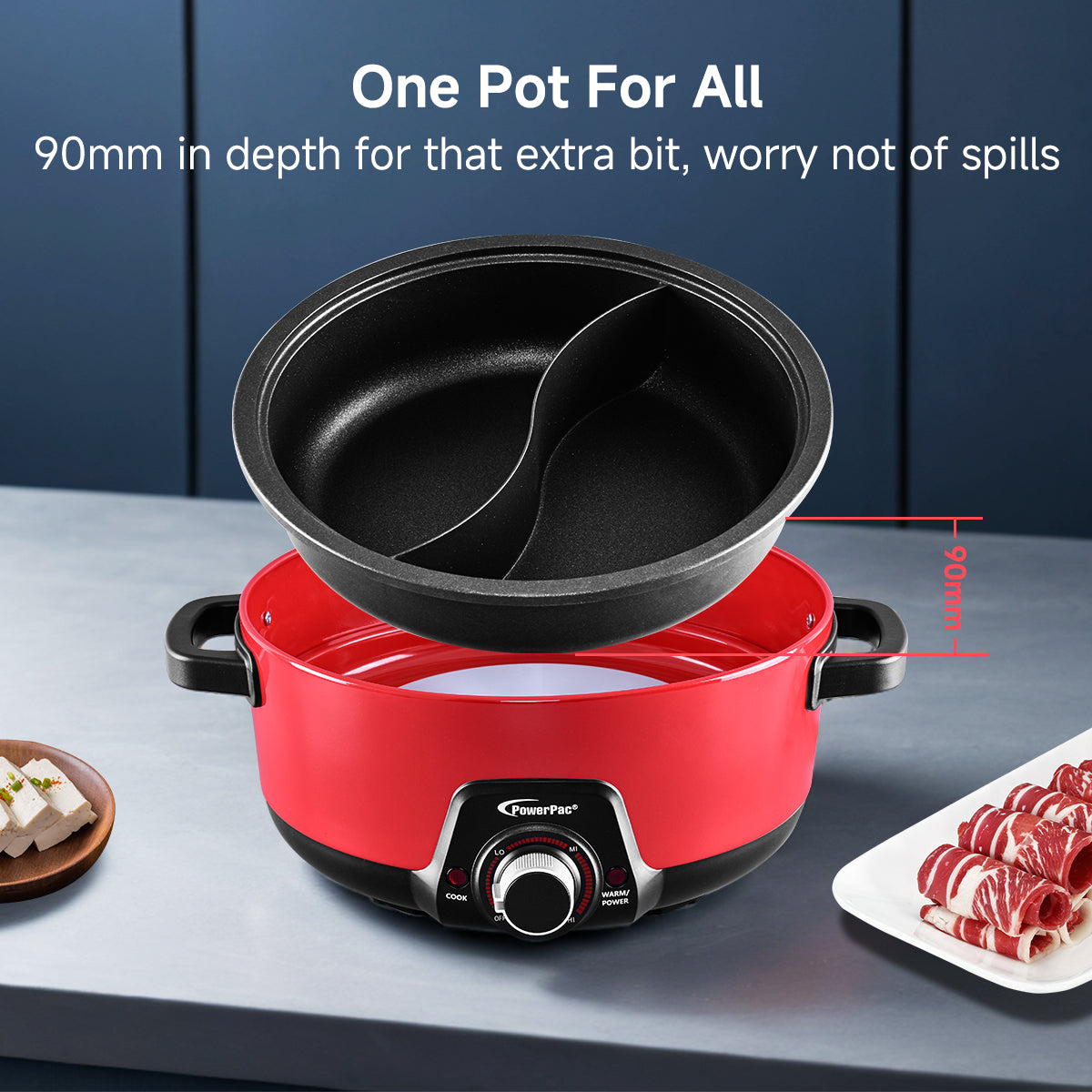 Steamboat & Multi Cooker, Hot Pot 5L with Yuanyang Pot (PPMC633