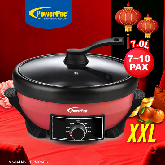 Steamboat & Multi Cooker, Hot Pot 7L with Non-stick Inner Pot (PPMC688)