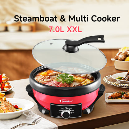 Steamboat & Multi Cooker, Hot Pot 7L with Non-stick Inner Pot (PPMC688)