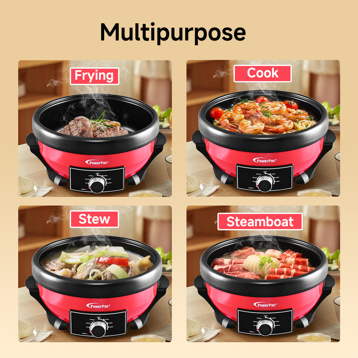 Steamboat & Multi Cooker, Hot Pot 7L with Non-stick Inner Pot (PPMC688)