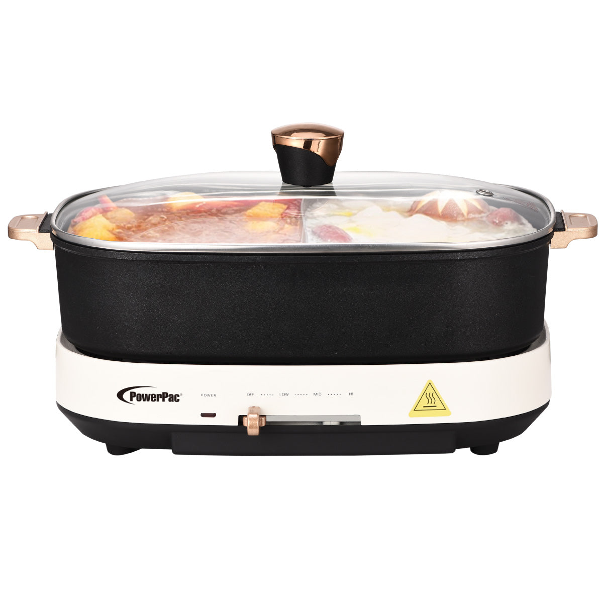 PowerPac Steamboat & Multi Cooker, Hot pot 4.5L with YuanYang Pot (PPMC768)