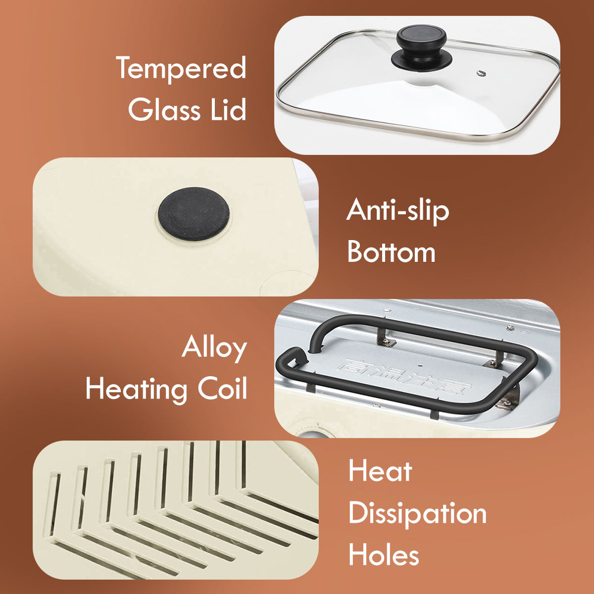 Steamboat with BBQ Grill, 2 in 1 Multi Cooker with Non-stick YuanYang pot (PPMC797)