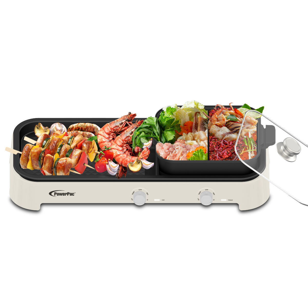 Steamboat with BBQ Grill, 2 in 1 Multi Cooker with Non-stick