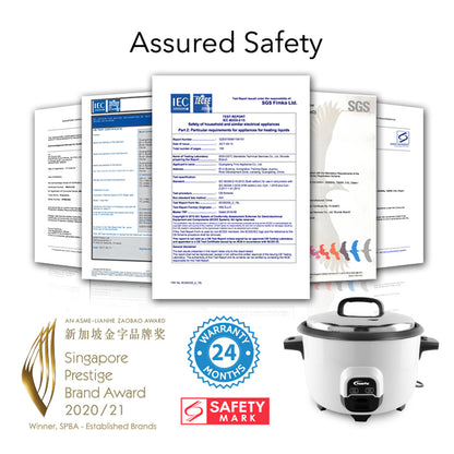 10L Rice Cooker, Commercial Rice Cooker, Big Rice Cooker with Non Stick Inner Pot (PPRC100)
