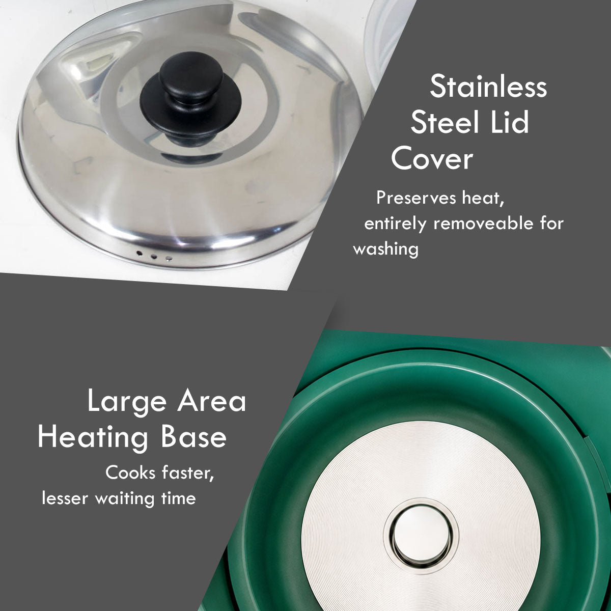PowerPac 2.8L Rice Cooker with Aluminium Inner Pot (PPRC10) Green