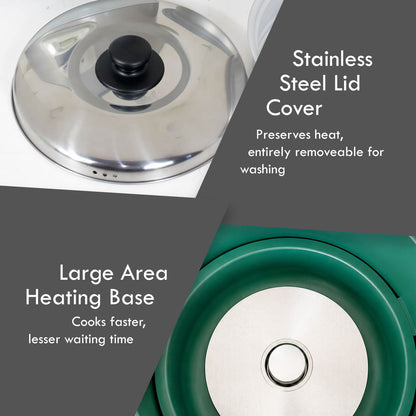 PowerPac 2.8L Rice Cooker with Aluminium Inner Pot (PPRC10) Green
