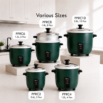 PowerPac 0.6L Rice Cooker with Aluminium inner pot  (PPRC2) Green