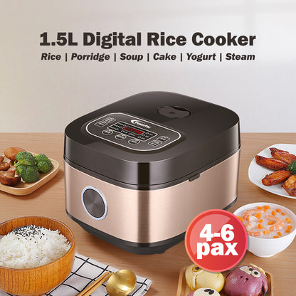 Multi-Purpose Digital Rice Cooker 1.5L with Non-stick Inner Pot (PPRC312)