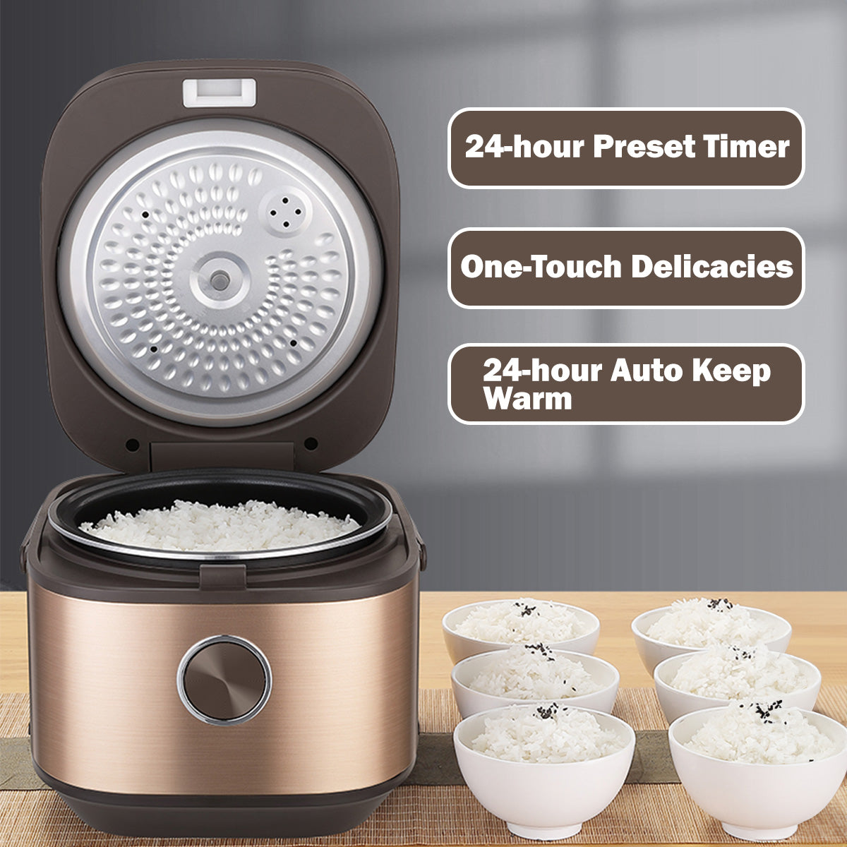 Multi-Purpose Digital Rice Cooker 1.2L with Non-stick Inner Pot (PPRC312)