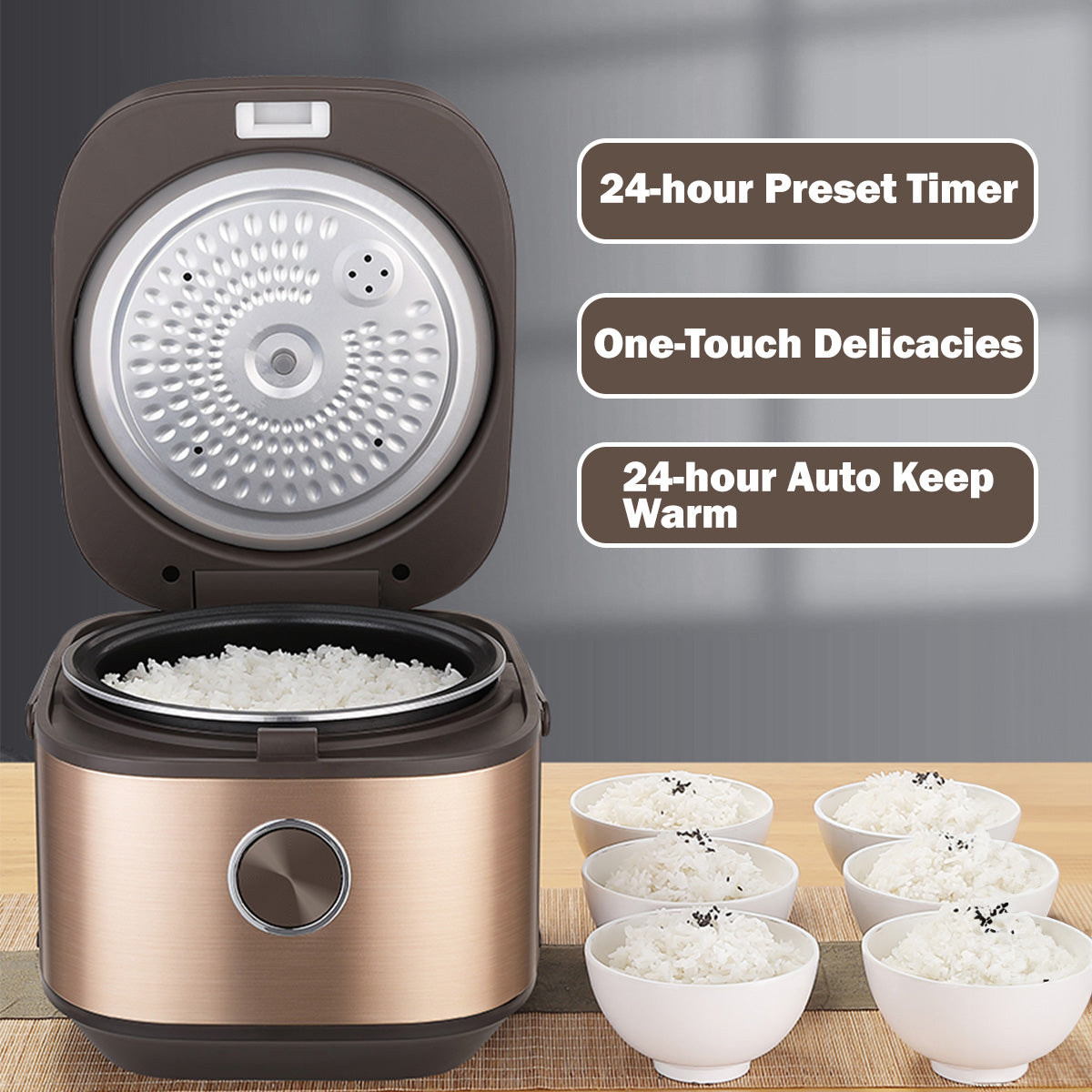 Power Rice Maker PowerPac Multi-Purpose Digital Rice Cooker 1.8L with Non-stick Inner P ...