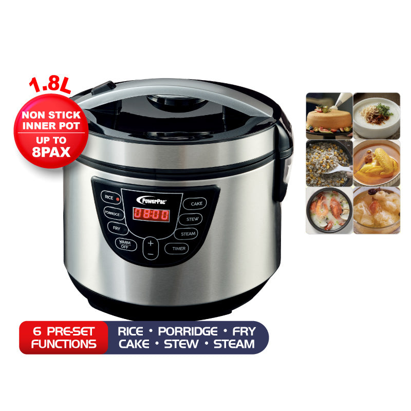 1.8L Digital Rice Cooker / Multi Cooker (PPRC38A)