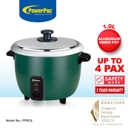1L Rice Cooker with Aluminium Inner Pot (PPRC4) Green