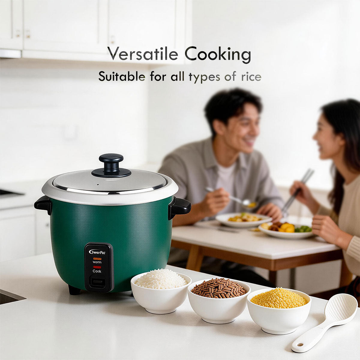 1L Rice Cooker with Aluminium Inner Pot (PPRC4) Green